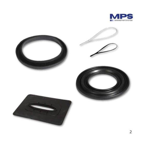 Kit de fuelles de goma Yanmar Saildrive SD40 y SD50: componentes originales que incluyen diafragmas, juntas tóricas, juntas y bandas para una instalación estanca