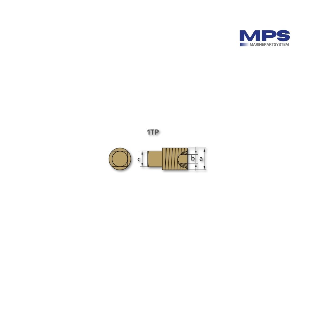 Volvo Penta Messing Stopfen BSPT 1/2″ | 838929