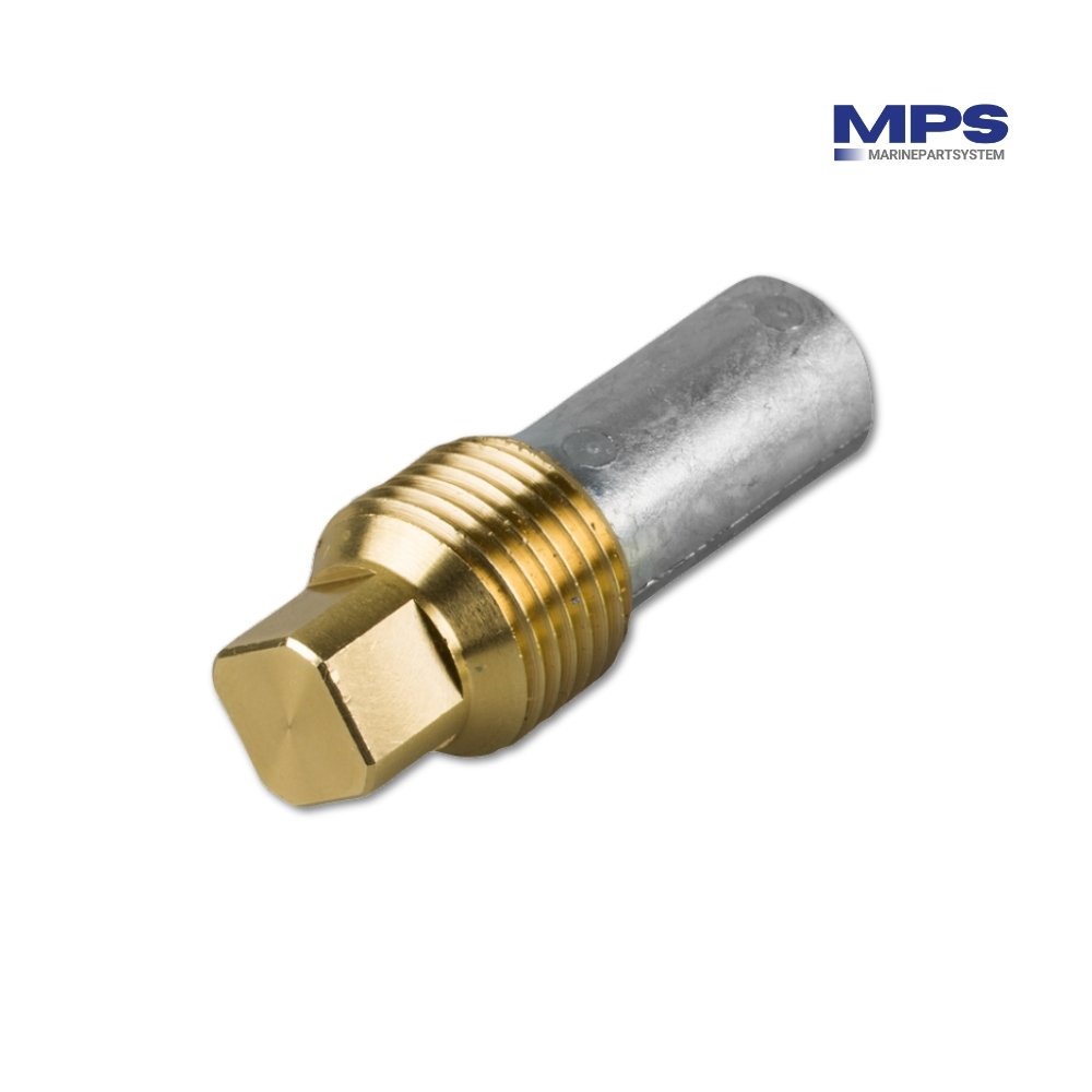 Ánodo Lápiz Volvo Penta Aluminio Ø15 mm con tapón de latón BSPT 1/2″